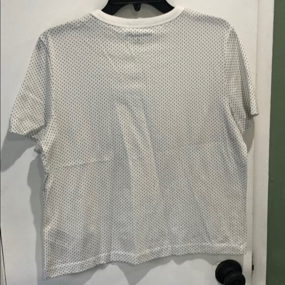 Calvin Klein Jeans Polka Dot Logo Crop Loose Fit T-shirt Size Medium Casual - Picture 4 of 4